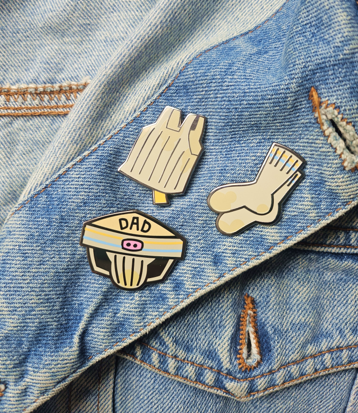 Dad's laundry Enamel pin set