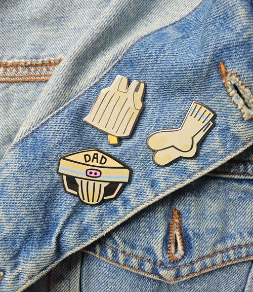 Dad's laundry Enamel pin set
