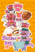 HogHuff sticker set